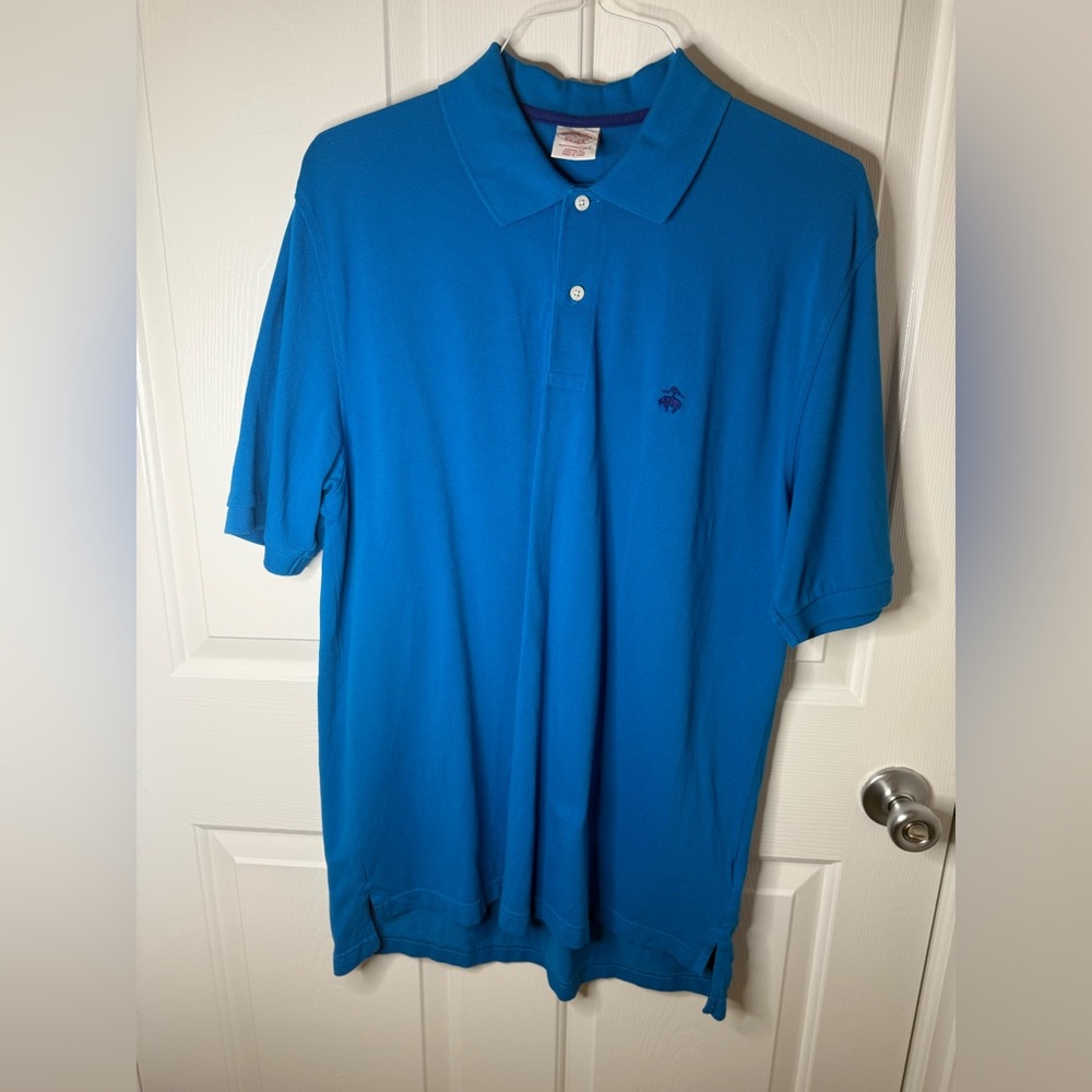 Brooks Brothers cerulean blue Original Fit performance polo Size Large